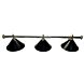 Pegasi Billardlampe schwarz mit 3 Schirmen