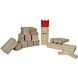 Kubb Wikinger Original Roter König, Gummibaumholz