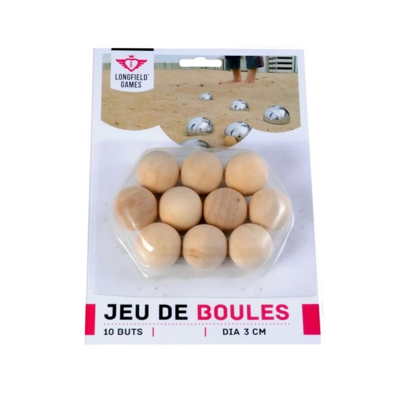 Holz-Boules Zielkugeln naturfarben 10 Stück