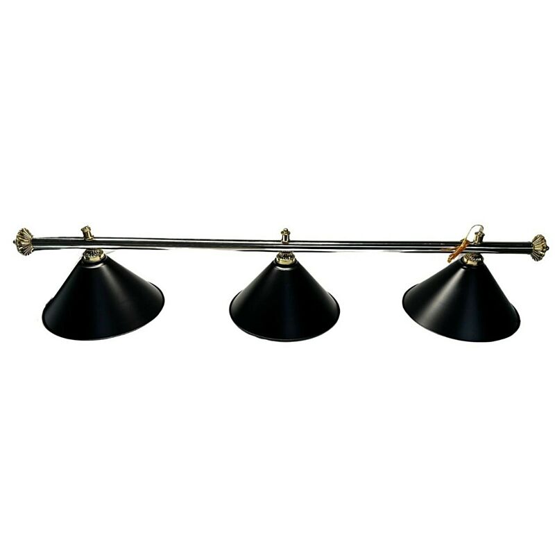 Pegasi Billardlampe schwarz mit 3 Schirmen