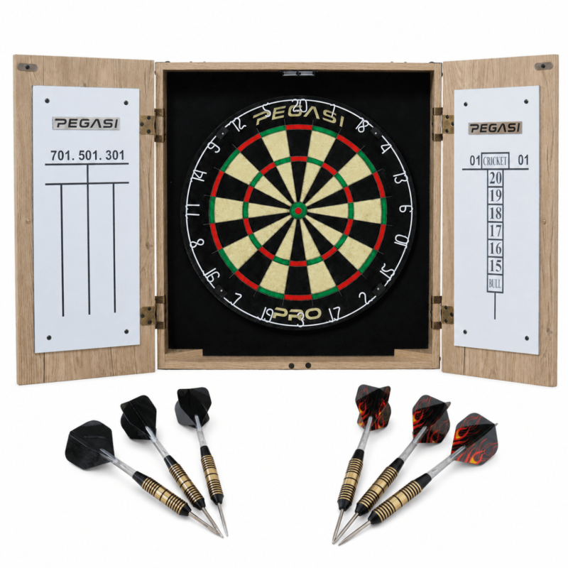Pegasi Dartboard-Schrankset Eiche