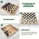 Pegasi 3-in-1 Houten Bordspel – Schaken, Dammen & Backgammon