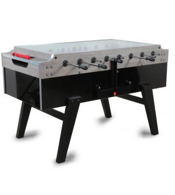 Kickertisch Garlando | Olympic Blind Side | Glasplatte | Grau Eiche