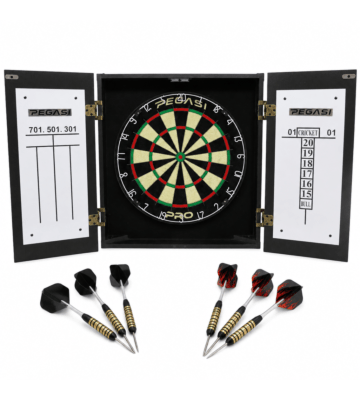 Pegasi Dartboard-Schrankset Black