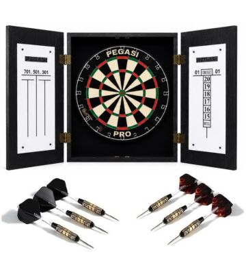 Pegasi Dartboard-Schrankset Black