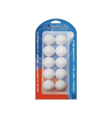 Kickertischbälle 33 mm – weiß – Garlando