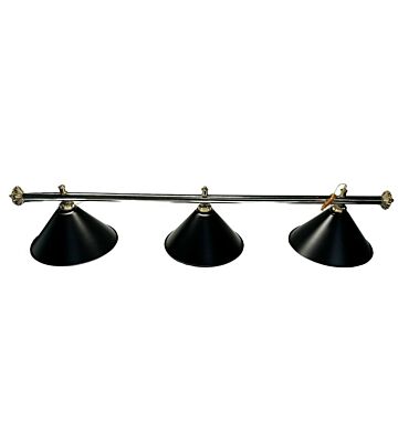 Pegasi Billardlampe schwarz mit 3 Schirmen