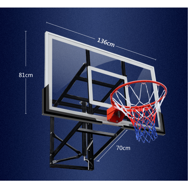 Pegasi Basketballbrett Pro 140x80 Cm – Wetterfest, Höhenverstellbar, Mit Federring Für Intensives Training!