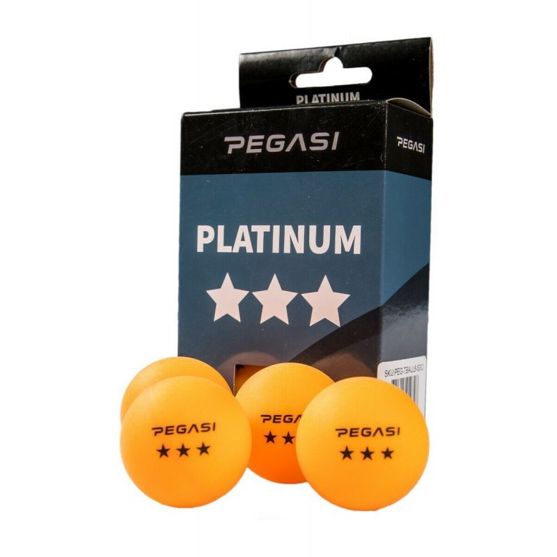Pegasi 3-Sterne Tischtennisbälle 6Stk. Orange
