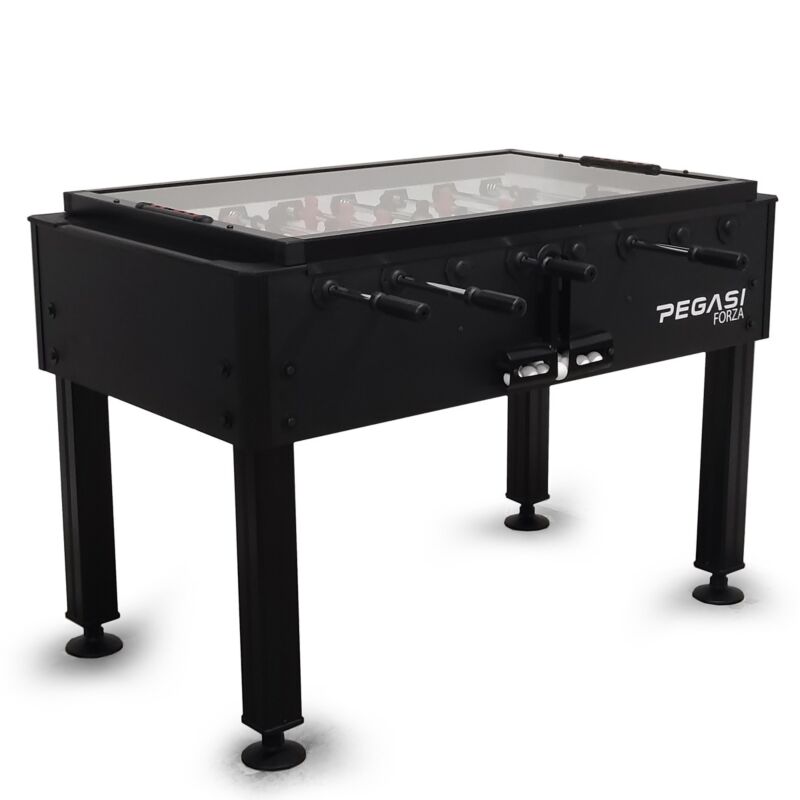 Kickertisch Pegasi | Forza Pro Black | Glasplatte